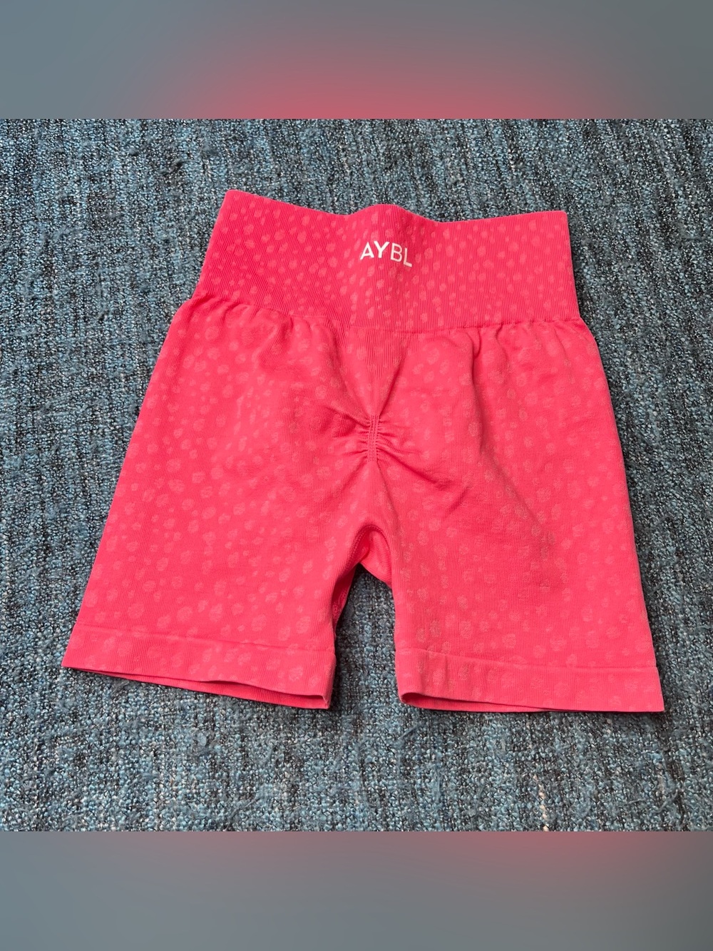 AYBL Evolve Speckle Seamless Shorts in Pink High Rise Womens Size XS Compression